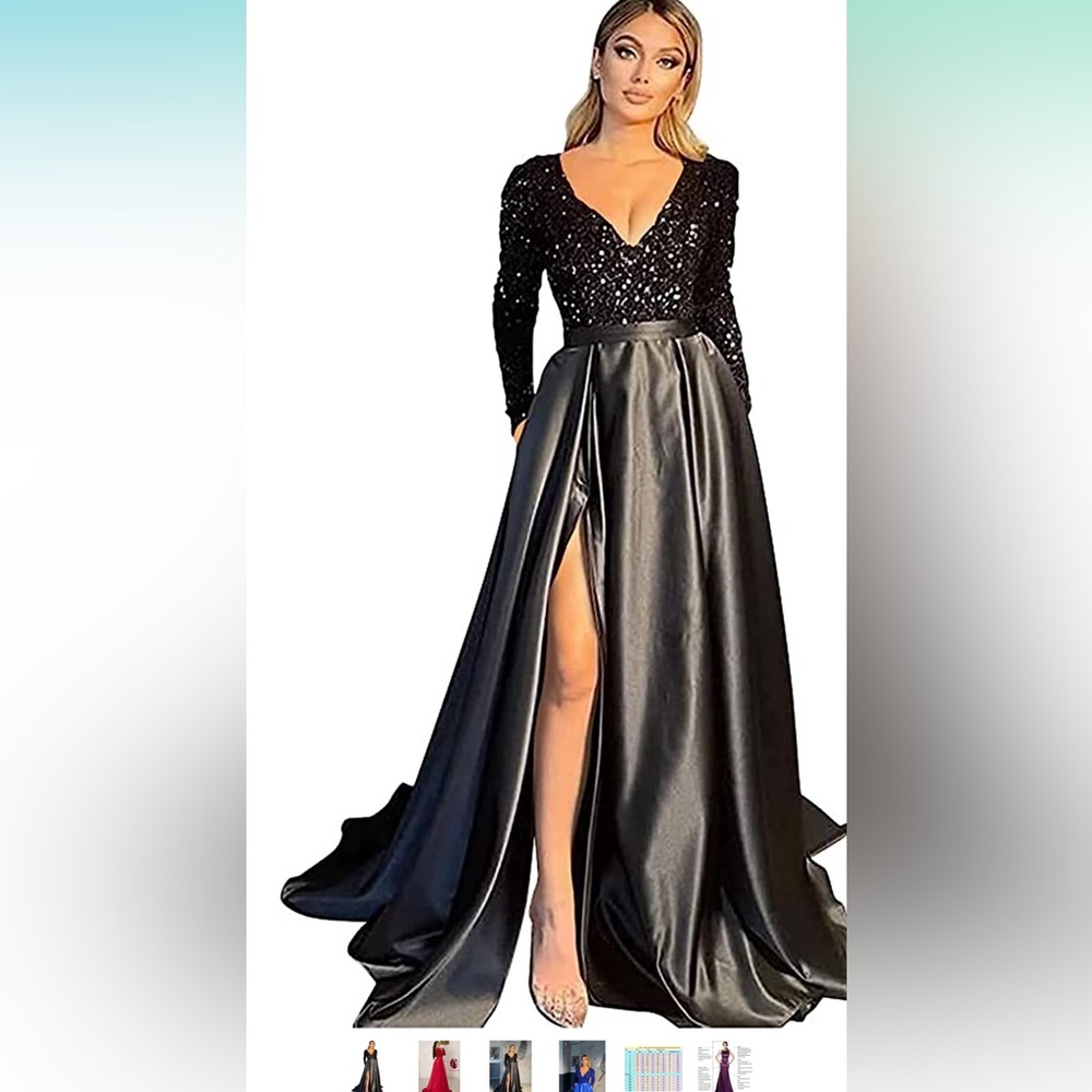 Formal dress black , size 16